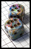 Dice : Dice - 6D Pipped - Multi Color Chessex Menagerie - Gen Con Aug 2014